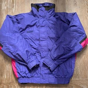 Vintage Columbia 2 Layer Coat Purple Black Men’s Medium Bugaboo